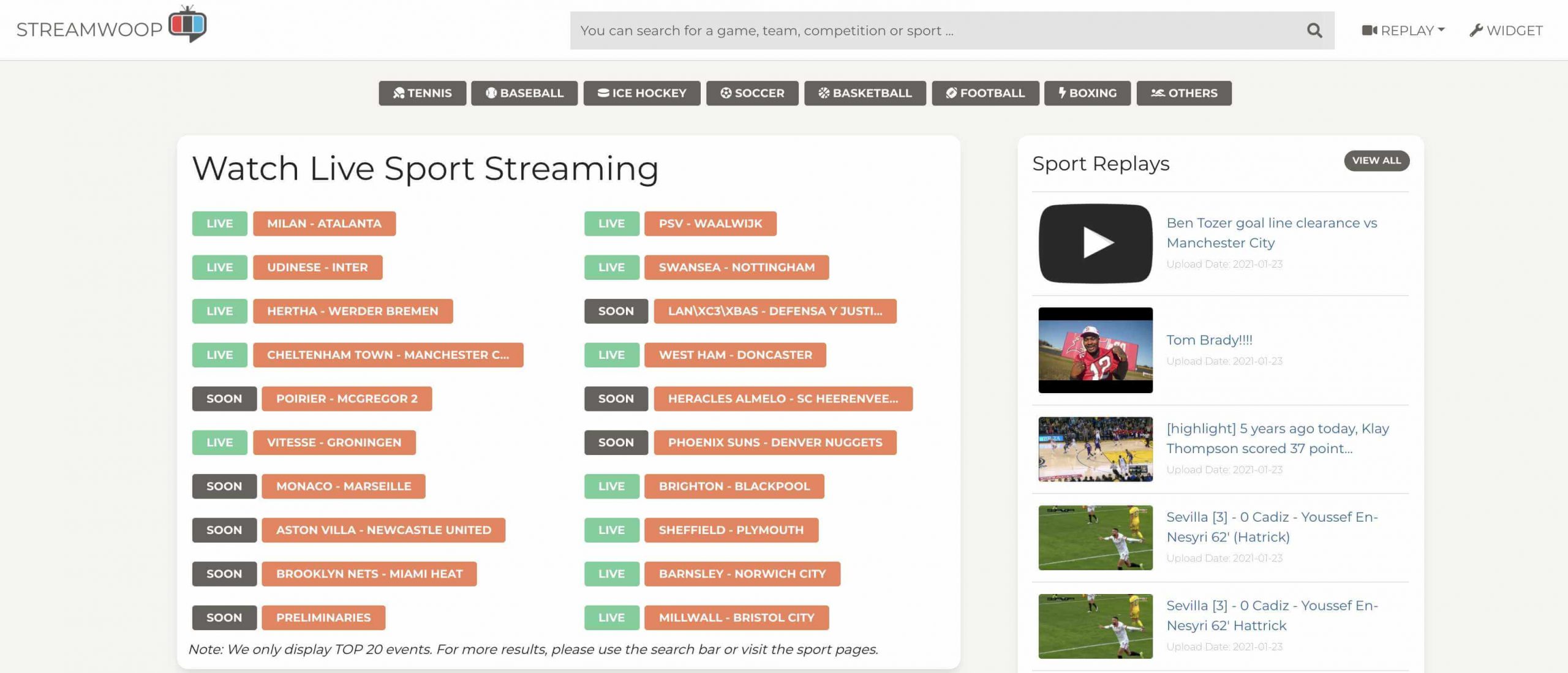 StreamWoop Streaming de fútbol gratis sin descarga
